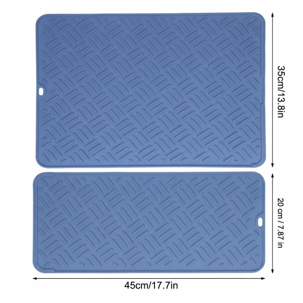 Multiple Optional Color Water Drying Pad Silicone Sink Anti-slip Cushion Tableware Mat Bathroom