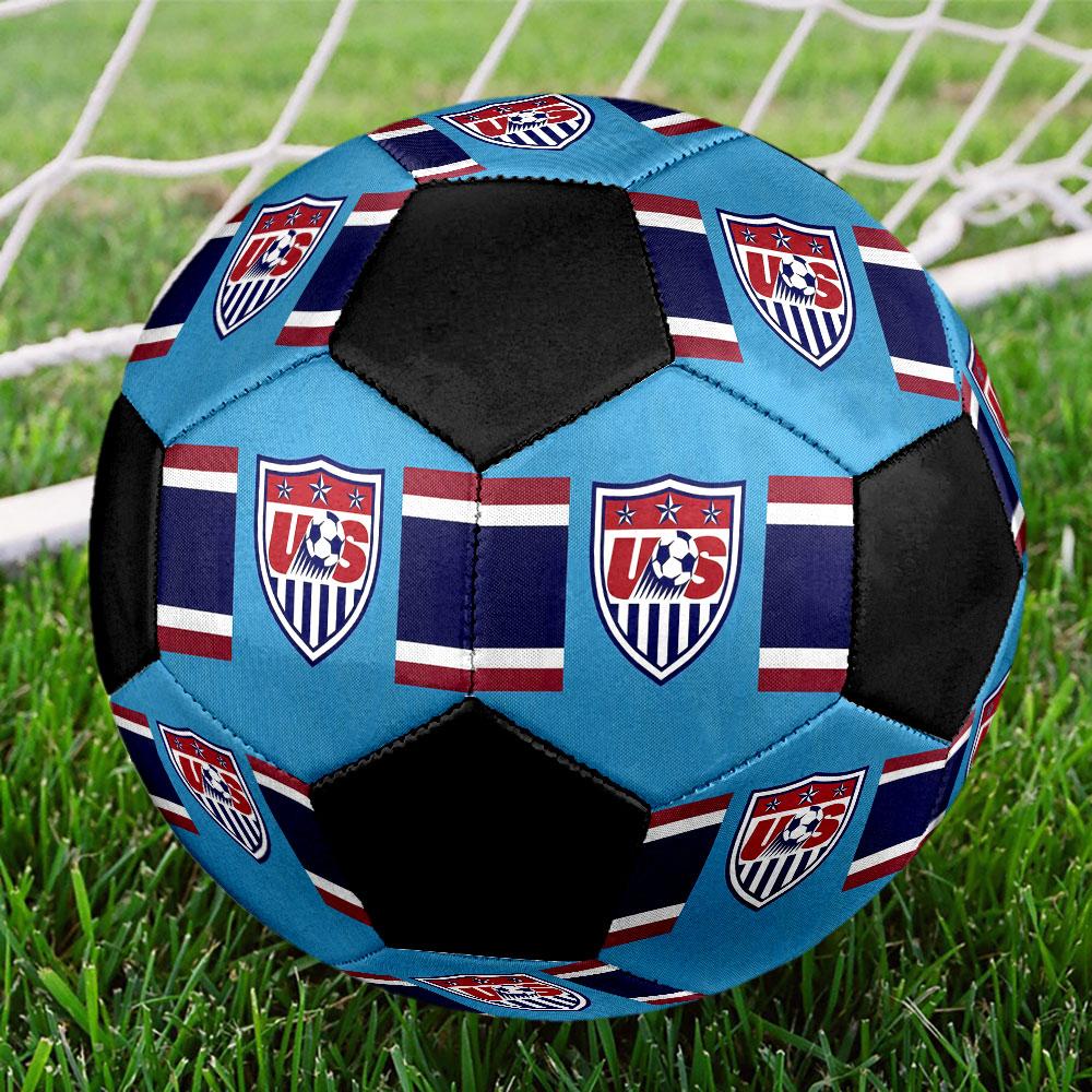 USA football Size 5 Soccer Ball, Machine-Stitched PVC, Durable & High Bounce, All Ages Fit, fan merchandise, matches & outdoor use.