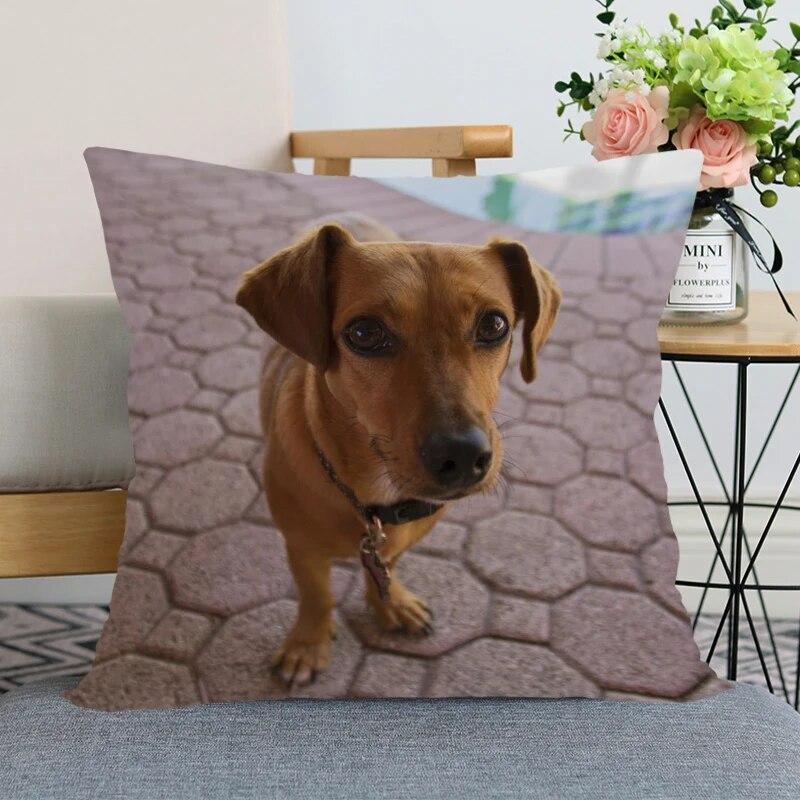 Такса животное Лидер продаж наволочка новогоднее украшение свадьба