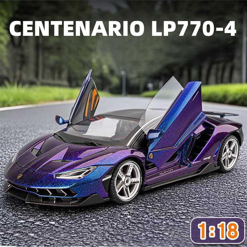 1/18 Lamborghini Centenario LP770-4 Суперкар Сплав Автомобиль Литье под давлением и Игрушечные Транспортные Средства Металлическая Модель Игрушечного Автомобиля Звук и Свет Коллекция Детская Игрушка