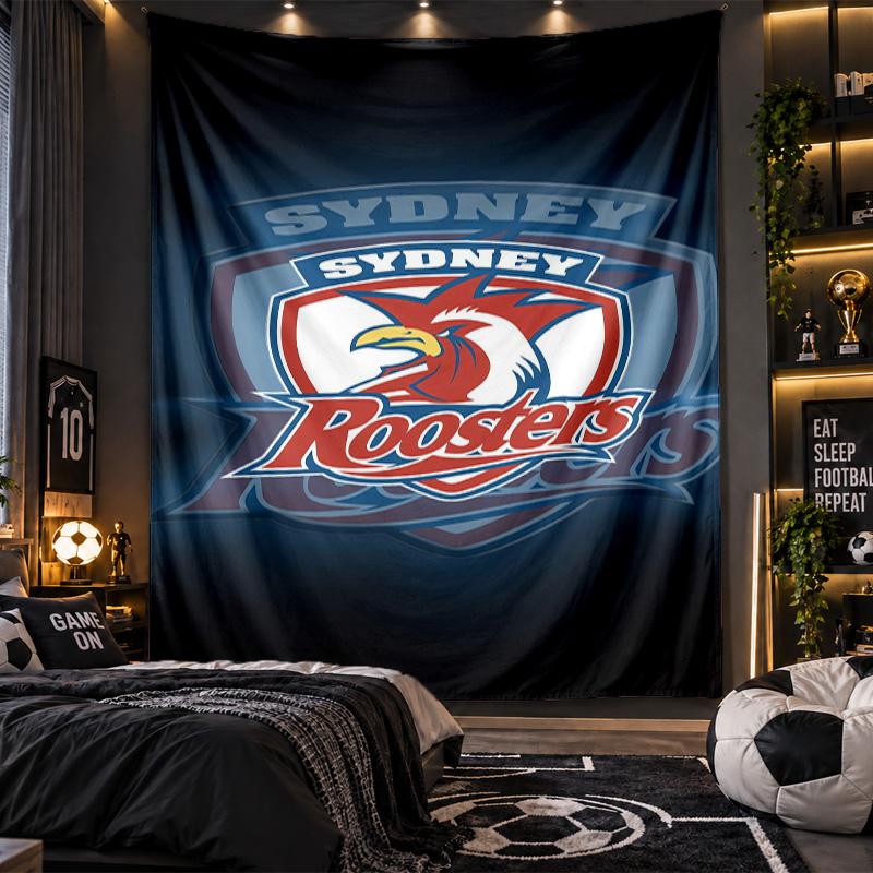 Wall Hanging Tapestry Sydney Roosters Print Cloth for Living Room Bedroom Home Decor