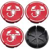 Car Wheel Center Cap Cover 50mm Hub Decoration Badge Dustproof Rim Accessories For Abarth 124 Spider 500 595 695