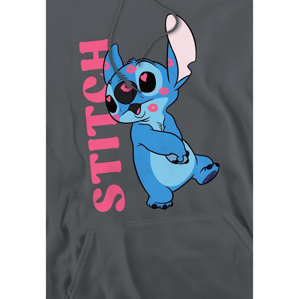 Lilo & Stitch Мужская толстовка с капюшоном «Покрытые поцелуями»
