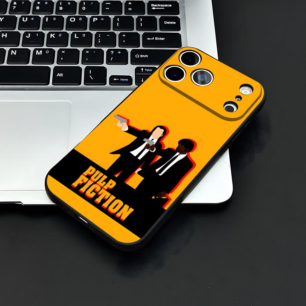 Movie P-Pulp-F- FictionS Phone Case For IPhone 17 Air 16 E Pro Max 15 14 13 Mini 12 Pro 11 Max Plus Black Soft Shell
