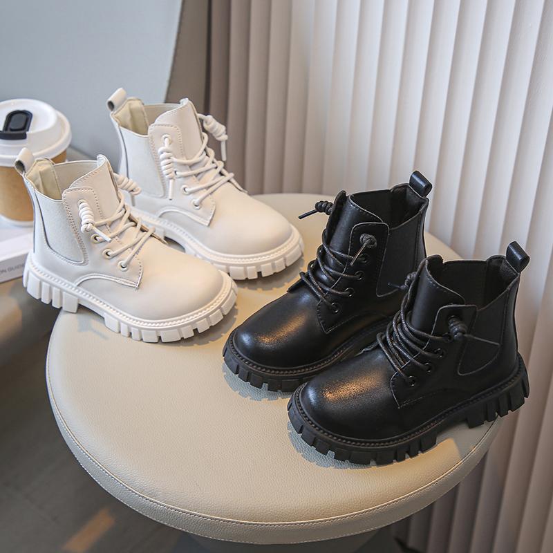 Модные Девичьи Ботинки Зимние Простые Повседневные Детские Ботильоны Британский Стиль Дышащие Противоскользящие Универсальные Девичьи Спортивные Туфли