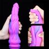Color Silicone Dildo Liquid Multi-layer Color Transparent Crystal Simulation Penis Adult Products