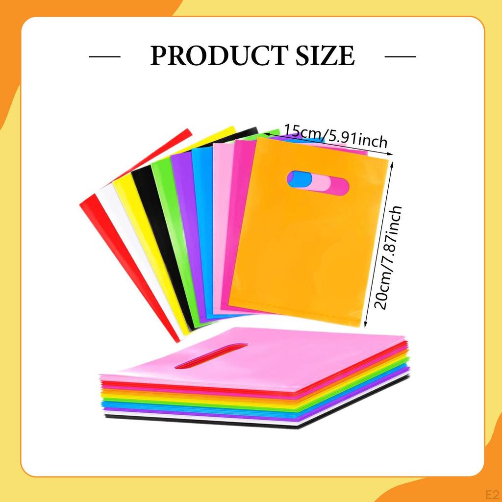 100 штук Сумок для покупок для малого бизнеса Пакеты-переноски Легкие Портативные Подарки Сумка-шоппер для одежды T