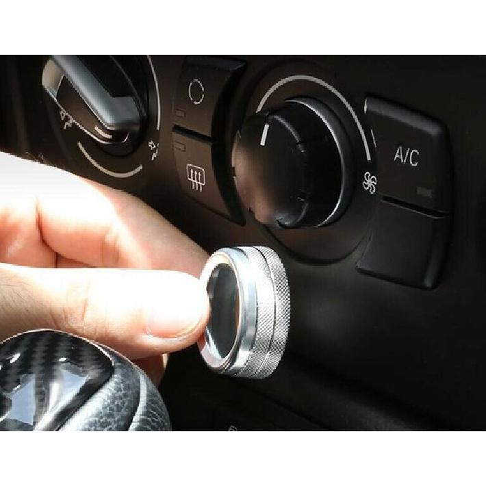 For BMW X1 E84 Silver Aluminum Knob Cover 2013-15 Console Air Conditioner Button