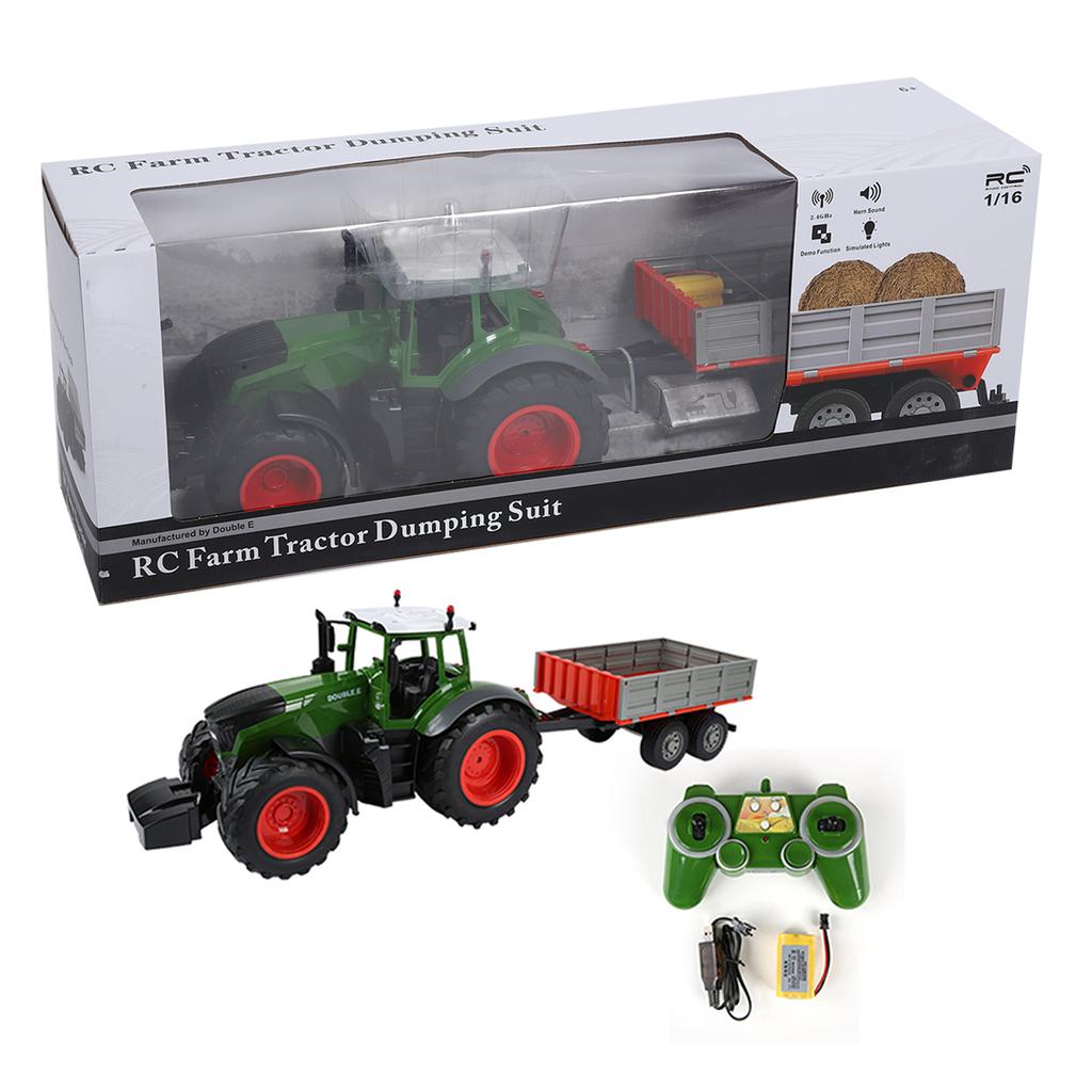 Радиоуправление 2,4 ГГц Фермерский автомобиль Трактор Самосвал Инженерная Внедорожная 1:16 Игрушечная модель радиоуправляемого автомобиля(зеленый )
