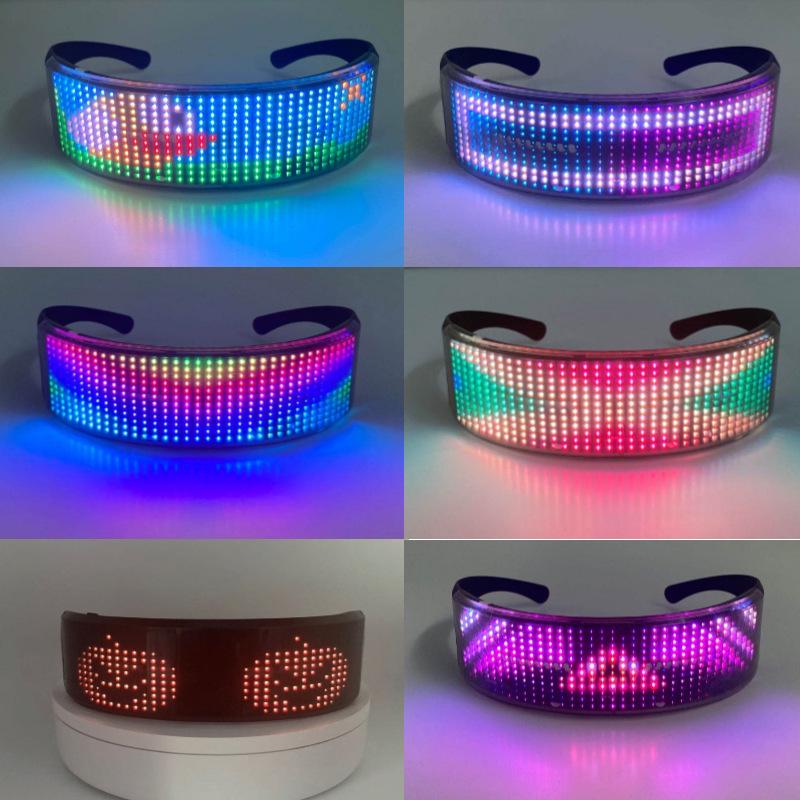 Светодиодные очки Techy с подсветкой и управлением через Bluetooth-приложение для вечеринок и мероприятий
