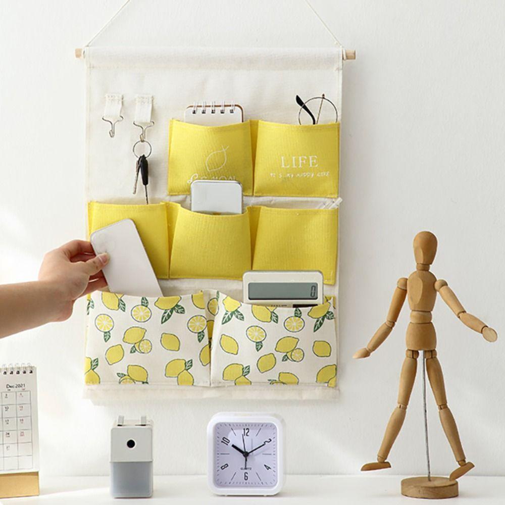 Множество карманов, подвесная сумка, настенные сумки для хранения всякой всячины, прикроватный органайзер для общежития