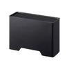 Yamazaki Tower Magnetic Mask W19 X X Mask Case for 4359 Holder, Black, Approx. D6.5 H13.5cm, Box-Shaped Entryway,