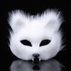 Fox Costume Set Cosplay Halloween Costume Plush Masque Fluffy Paw Gloves Halloween Party Accessories Faux Fur Fox Tail Set