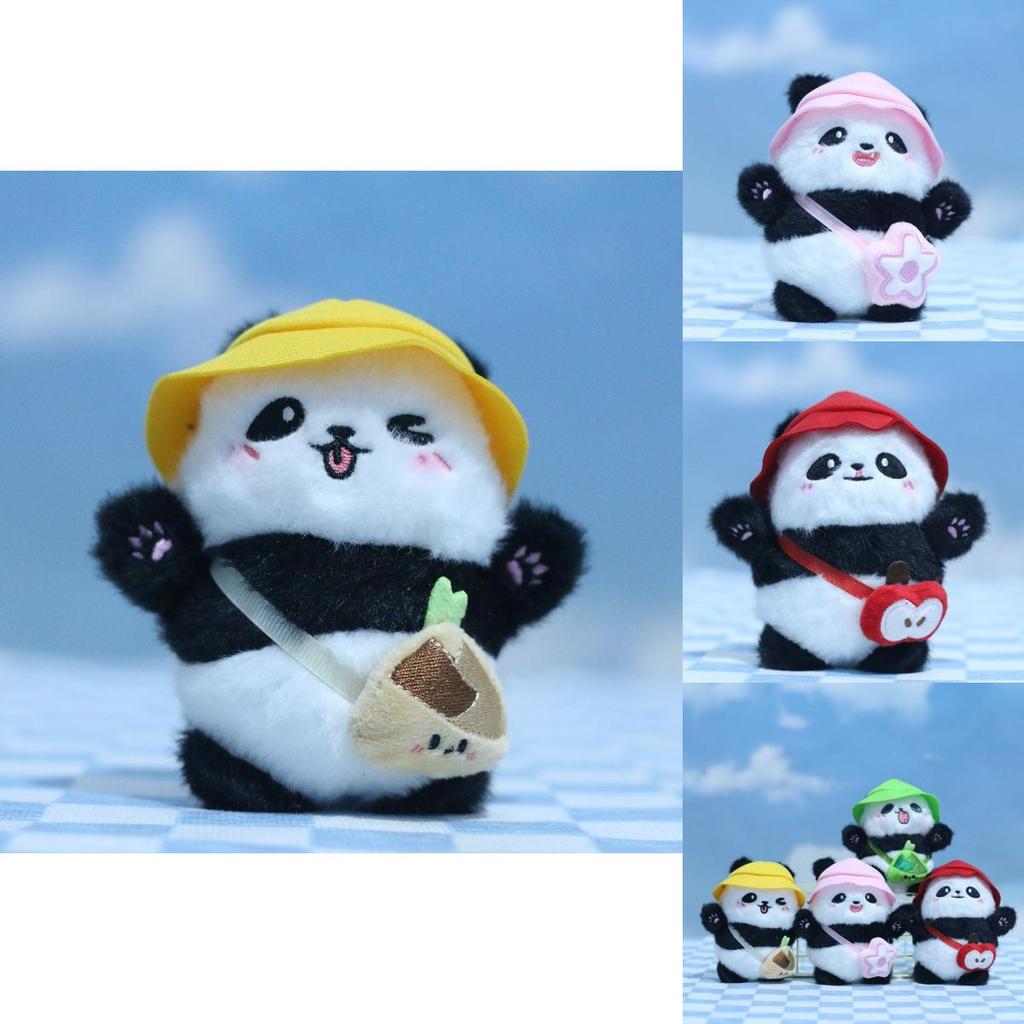 Cute Cartoon Panda Plush Toy Bag Pendant Super Soft Stuffed Animal Keyring