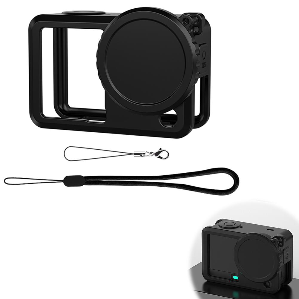 Силиконовый защитный чехол для DJI Action 6 Чехол с крышкой для объектива Ремешок Защита от царапин Ударопоглощающий защитный чехол Аксессуары