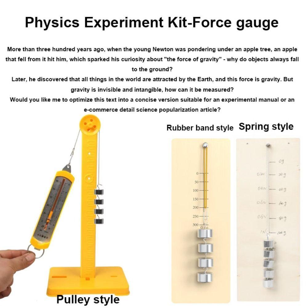 Self-made DIY Lever Experiment Set Rubber Band Force Gauge Basic Classroom Pulley Set Portable Mechanical Mechanics