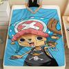 Фланелевое одеяло с принтом персонажей One Piece, Высококачественное, Удобное для всех сезонов, Декор для дома, Тепло и уют, Идеально для рождественских подарков