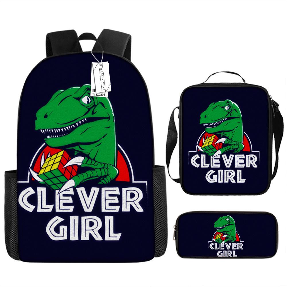 Jurassic Park European and American Retro Schoolbag First Grade~ Fourth Grade Bag Backpack