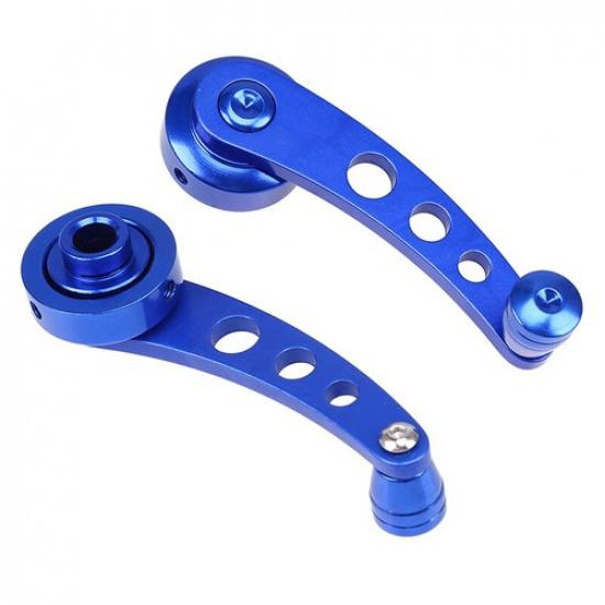 Blue Car Manual Window Winder Crank Door Handle Knob Grab Handles Aluminum