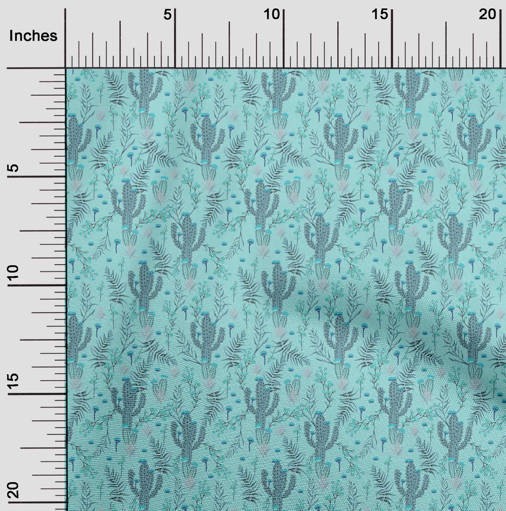 oneOone Cotton Poplin Light Blue Fabric Tropical Diy Clothing Quilting Fabric Print Fabric By Yard 42 Inch