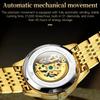 Модные механические часы с полым корпусом и инкрустацией из бриллиантов, водонепроницаемые светящиеся мужские часы