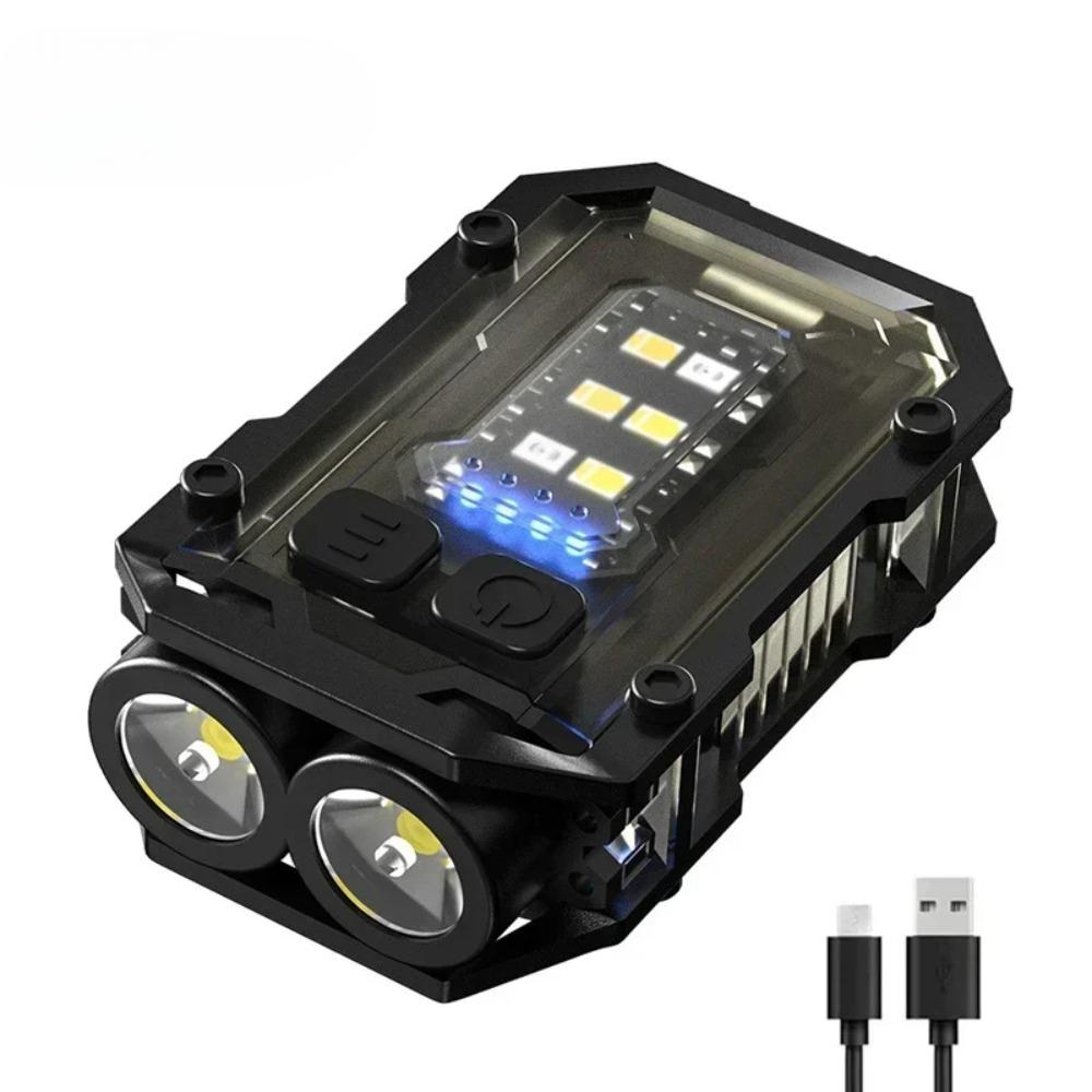 3pcs Super Bright Powerful Pocket Torch Light LED Multifunctional Magnetic COB LED EDC Mini Keychain Flashlight Rechargeable