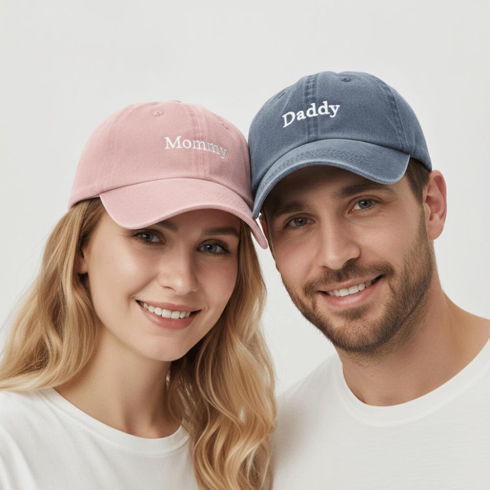 Letter Embroidered Parent Matching Baseball Cap Cotton Dad Hats For Man Women