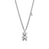 Teddy Bear Pendant Necklace_Silver