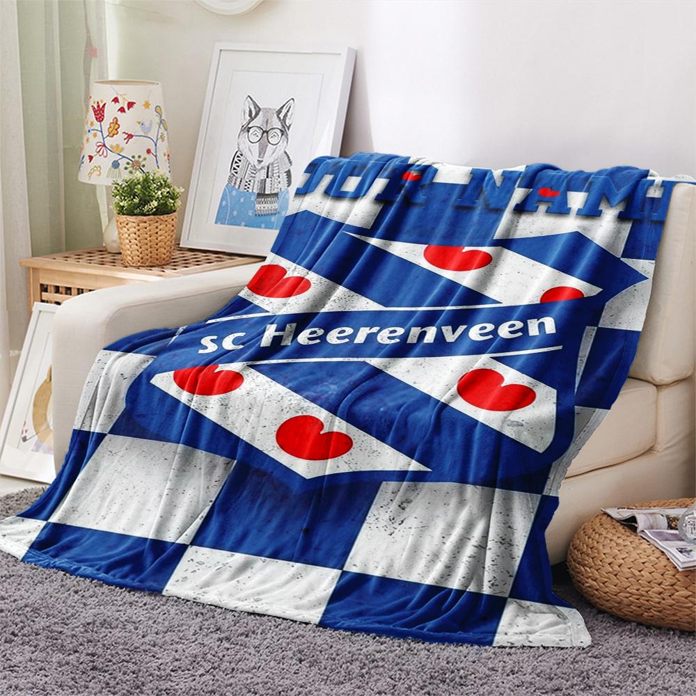 1PC Custom Name SC Heerenveen Patterned Flannel Blanket Suitable For All Seasons for Home Decor Warmth and Comfort Gifts Holiday Present_xia