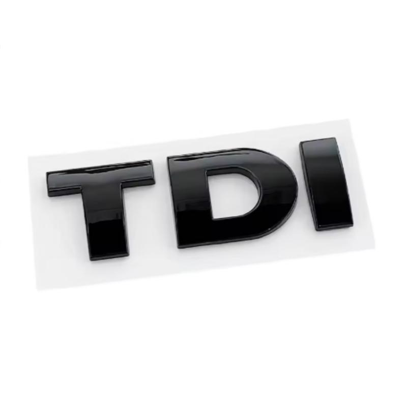3D ABS Black Logo TDI Emblem Letters Car Rear Trunk Badge Sticker for VW Volkswagen Polo Golf 4 5 6 7 Touran Passat AccessoriesJD6
