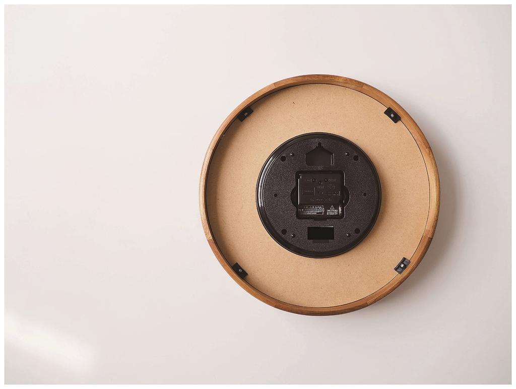 Interform Germain CL-4061WH Radio-Controlled Wall Clock, White, Wood, Gold, 30cm Diameter