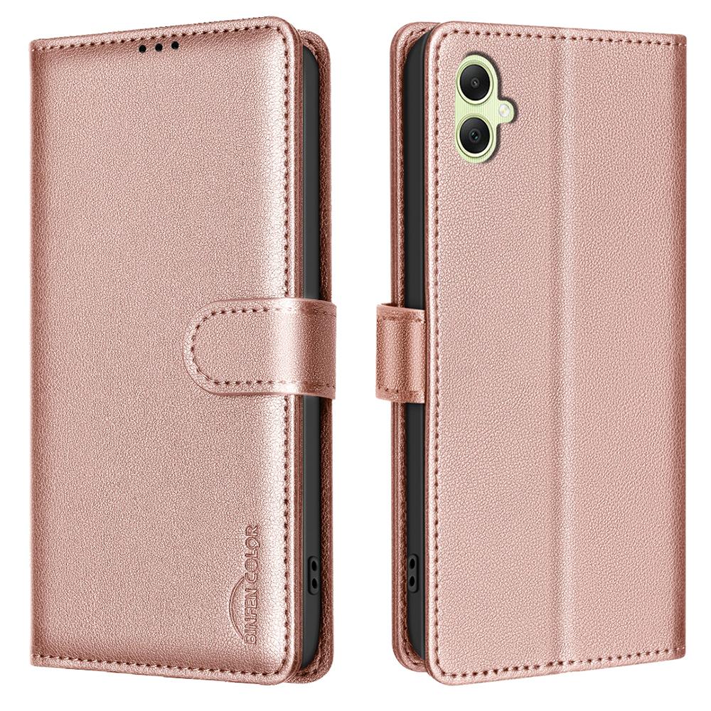 BINFEN COLOR BF32 For Samsung Galaxy F06 5G/M06 5G Leather Case Wallet RFID Blocking Phone Cover