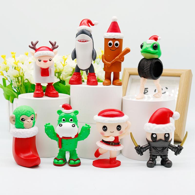 Italian Brainrot Tung Sahur Doll Toy Tralalero Tralala Doll Bombardino Crocodilo Shimpanzini Bananini Blind Box Card