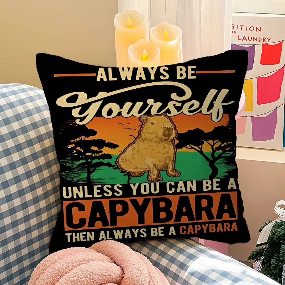 Capybara Animals Pillow Cover For Bedroom Room And Living Room Sofa Decorative Cushion Cover