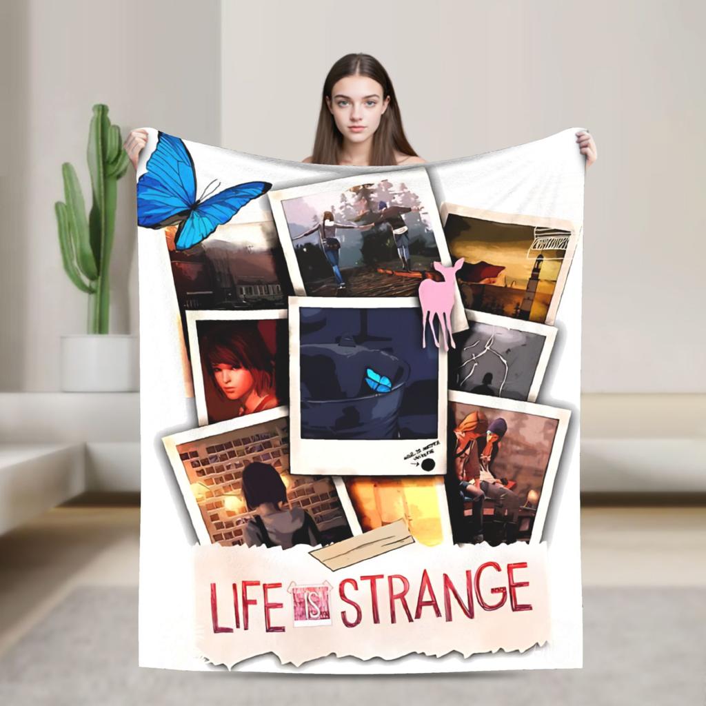 Memories Life is Strange Knitted Blankets Fleece Soft Throw Blankets for Bedroom Sofa Bedroom Quilt