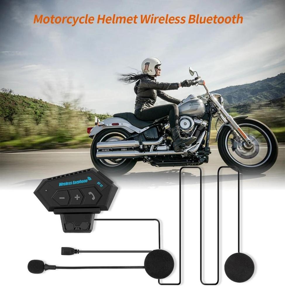 Motorcycle Helmet Headset Waterproof Long Standby Wireless Bluetooth 4.2 Handsfree Headphone for Motorbike Ride