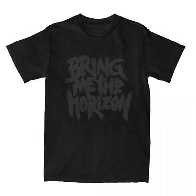 Футболка Bring My Horizon Футболка BMTH Music Футболка с коротким рукавом Y2K Забавный топ Летний хлопок Круглый вырез Очень большая Харадзюку