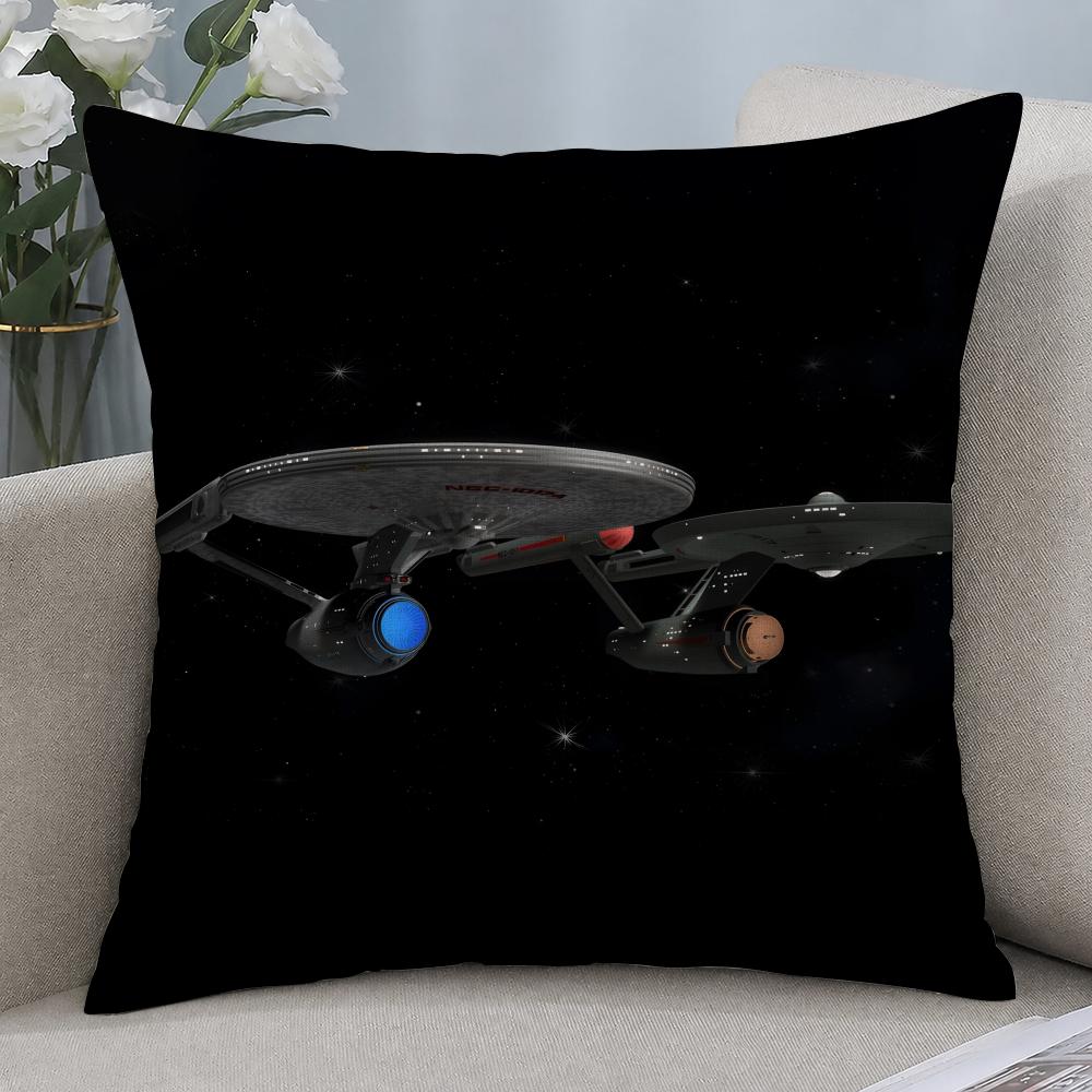 TV Series Star Trek Ship Cushion Cover Cushion Covers Natural Linen Breathable Sofa Bedroom Decor Pillowcase