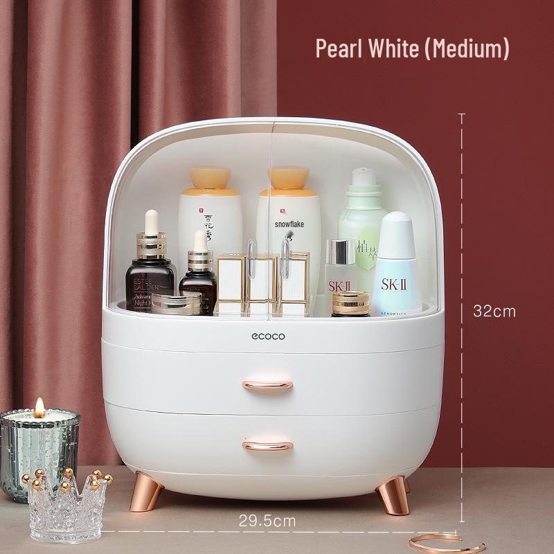 Прозрачный пылезащитный органайзер для косметики: Органайзер для хранения кистей для макияжа и средств по уходу за кожей для туалетного столика