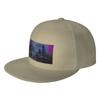 Fashion Post Apocalyptic City   Flat Brim Sun Hat  Baseball Cap Hat