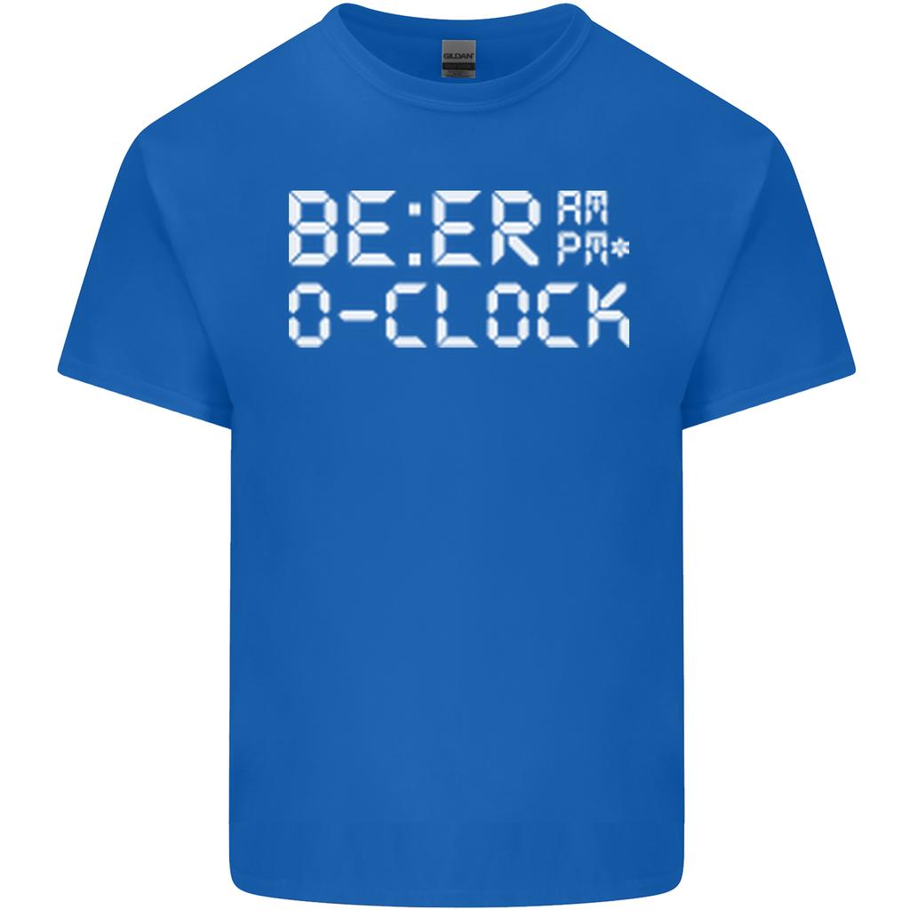 Beer OClock Funny Alcohol Drunk Humour Unisexs Light Cotton TShirt