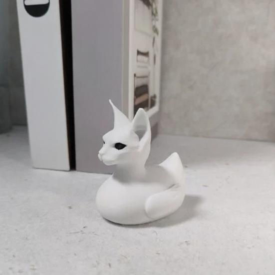 3D-печатная фигурка кошки-сфинкса и утки Yousheng, Милый матово-белый декор для стола, Забавная фигурка животного на полку, Уникальный подарок для