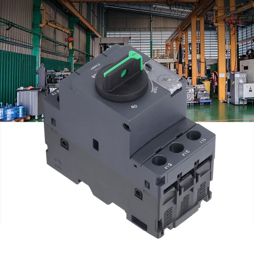 Motor Protector, Electrical Circuit Breaker, 35mm Mount, Magnetic Thermal Trip with Knob AC690V 6‑10A, Motor , Various Motors, for Loads