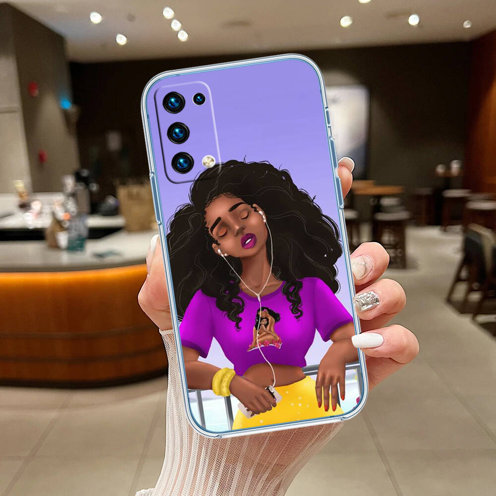 chica Poppin Black Girl Case for Motorola G10 G20 G04 E30 E40 E22 E20 E13 E15 G22 G23 G05 G75 G35 G55 E22S E7 G6 G7 G8 G9 Plus Power Play