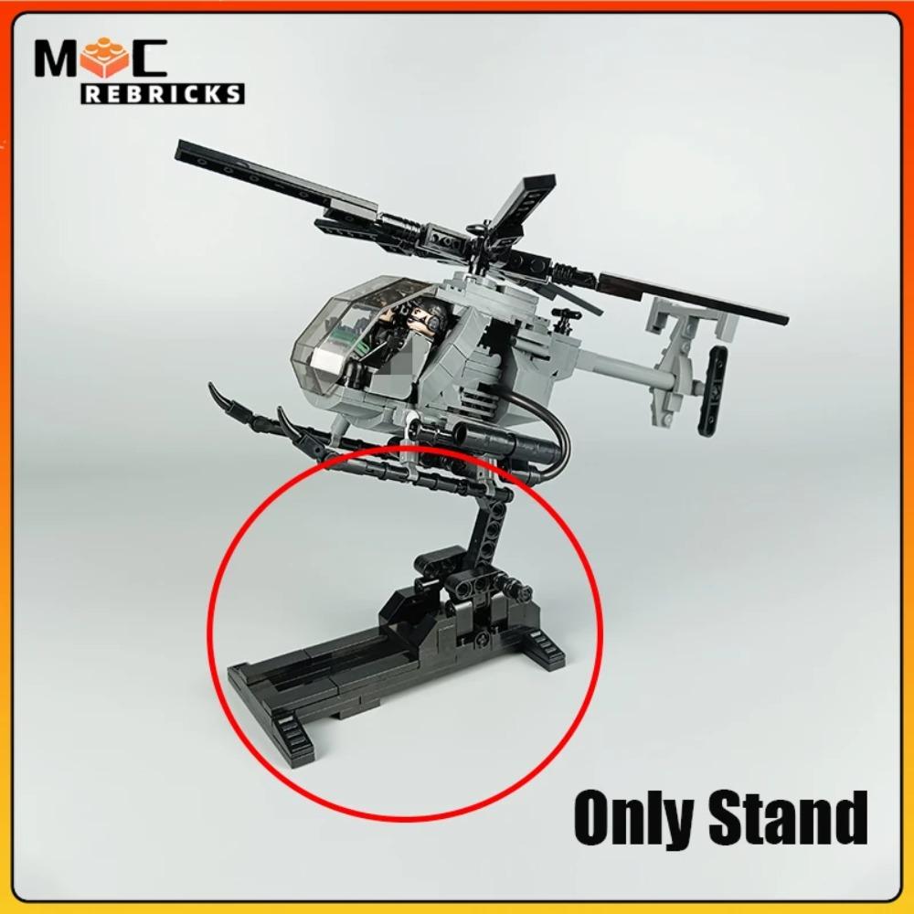 Военная серия Второй мировой войны Новые вертолеты MH-6 Little Bird с солдатами MOC Строительные блоки Самолет Стенд для демонстрации Кирпичи Игрушки Подарки
