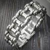 Мужской браслет длиной 21,5/24 см, шириной 21 мм, мотоциклетная цепочка в стиле рок-н-ролл, мужские браслеты, тяжелые браслеты из нержавеющей стали, байкерские украшения
