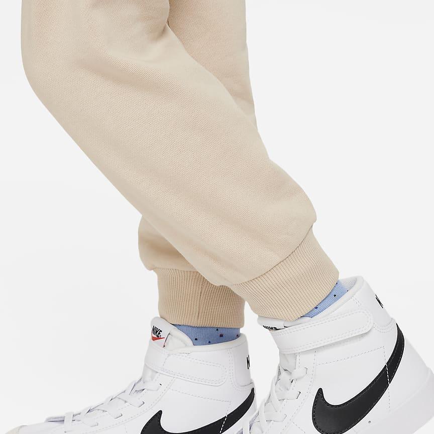 Nike Вязаные спортивные штаны с принтом букв Детские брюки Песочно-белый FV3301-126