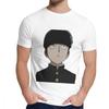 Male Tee Shirt Shigeo Kageyama Mob Psycho 100 Natural Cotton Top Design Round Neck Harajuku Streetwear