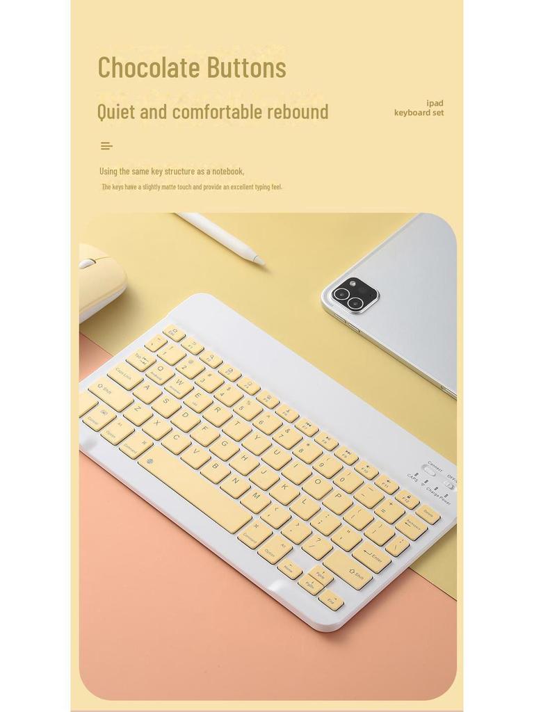 Беспроводной Bluetooth-комплект клавиатуры и мыши для планшетов Apple iPad, Huawei Honor и устройств Android