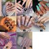 24pcs/Box Press On Nails Full Cover Manicure Tool Coffin False Nails Wearable Fake Nails Nail Tips
